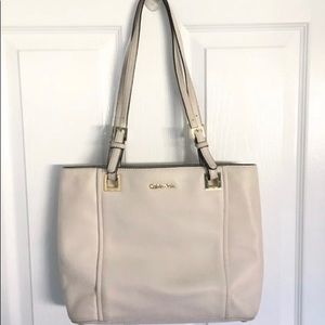 Calvin Klein leather pebbled handbag with dustbag